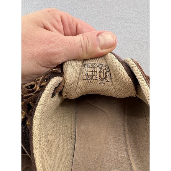 Keen Womens Shoes Size 8.5M Brown Canvas Hiking Sneaker Oxford Lace UP Fashion - Picture 7 of 15